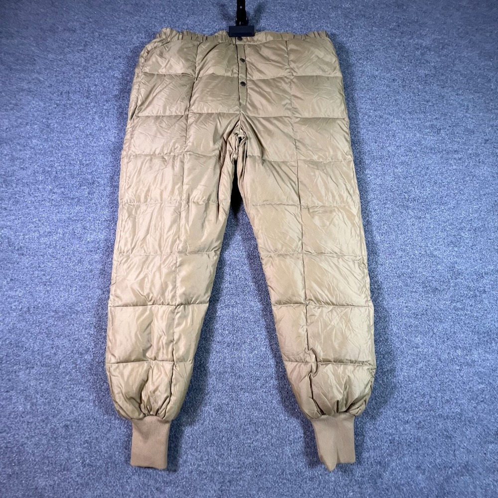 Vintage Cabela’s Goose Down Puffer Pants Men 2XL Tall Beige Hunting Cold Weather